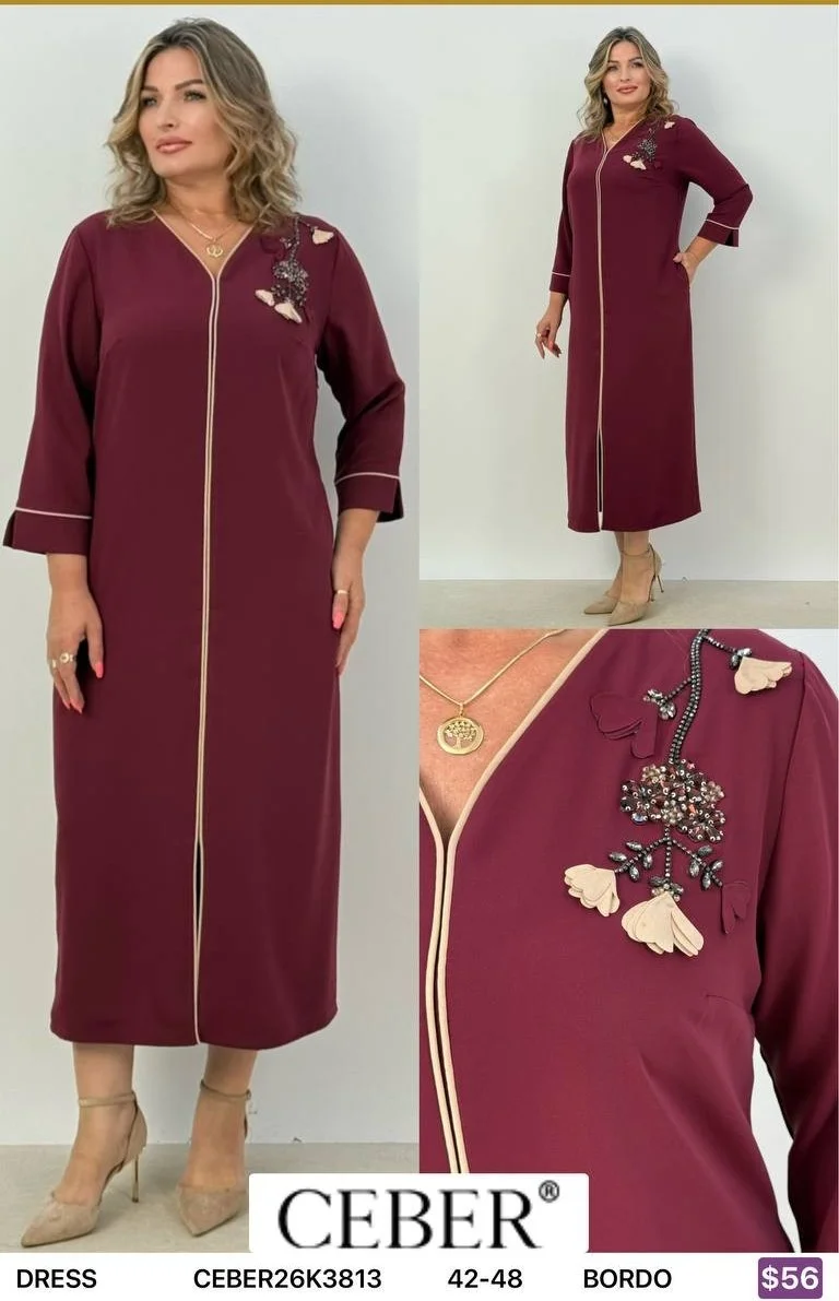 Платье Ceber (Burgundy, модель CEBER26K3813) оптом