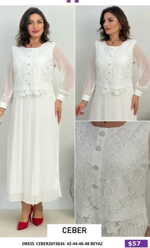 Платье Ceber (White, модель CEBER26Y3634) оптом