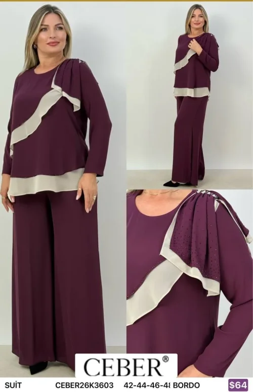 Костюмы и комплекты Ceber (Burgundy, модель CEBER26K3603) оптом