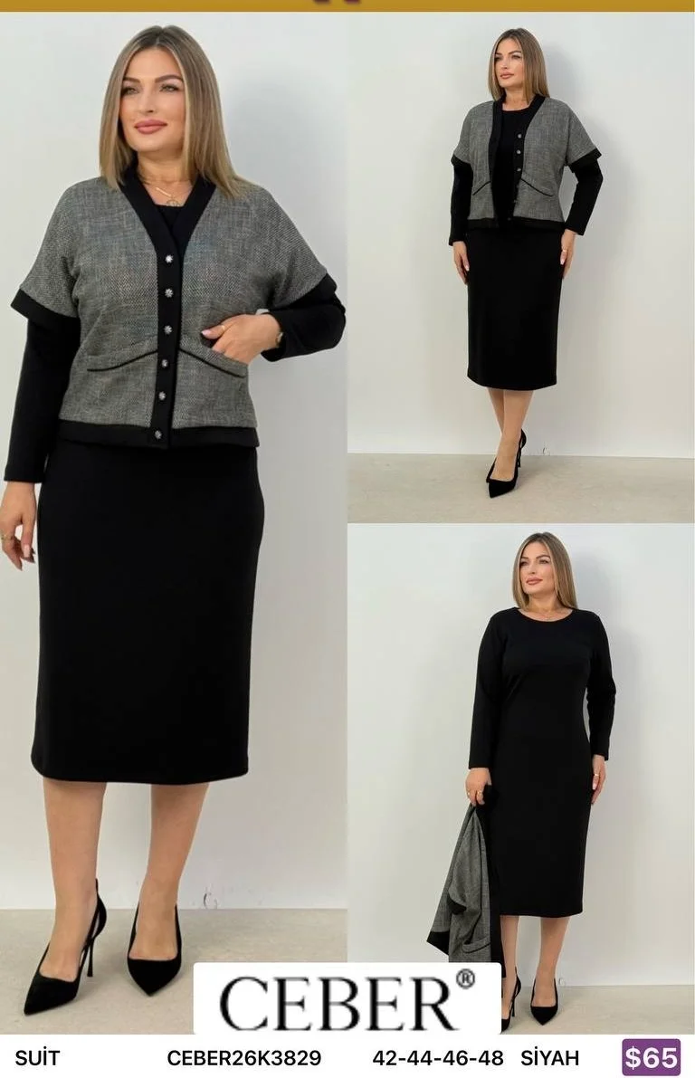 Костюмы и комплекты Ceber (Black, модель CEBER26K3829) оптом