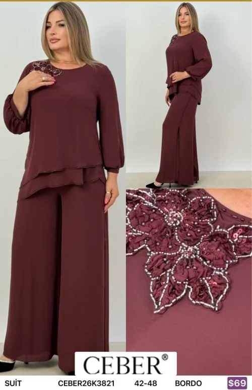 Костюмы и комплекты Ceber (Burgundy, модель CEBER26K3821) оптом