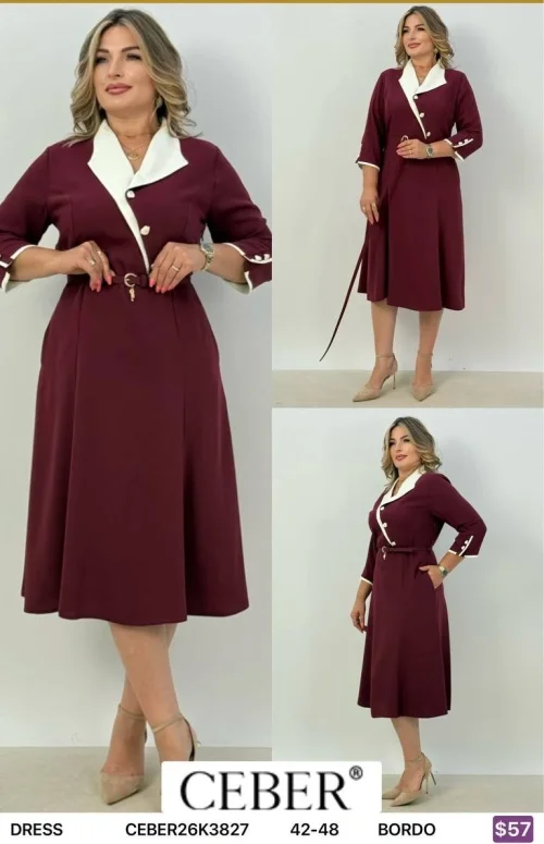 Платье Ceber (Burgundy, модель CEBER26K3827) оптом