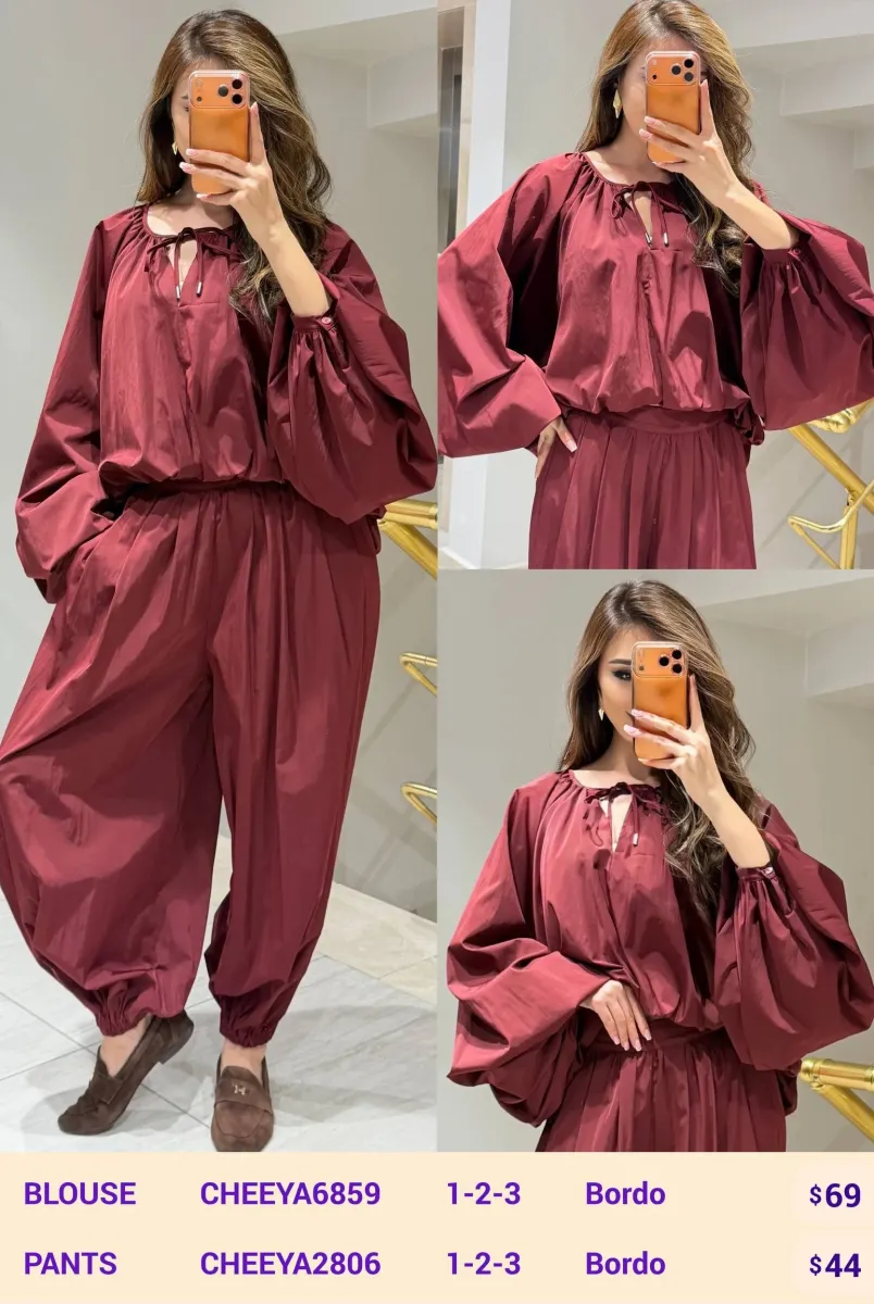 Блузка CHEEYA (Burgundy, модель CHEEYA6859) оптом