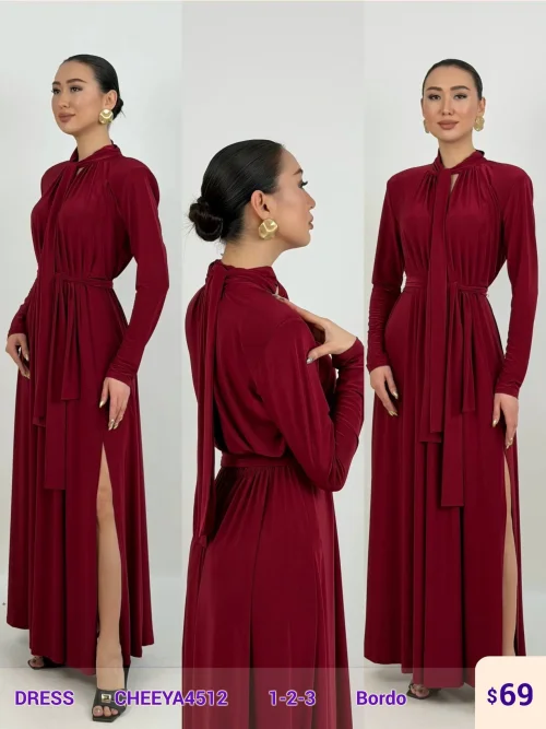 Платье CHEEYA (Burgundy, модель CHEEYA4512) оптом