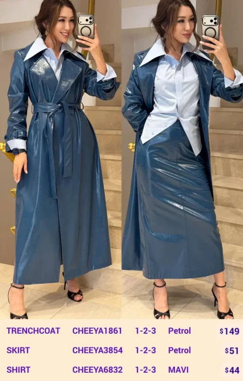 Тренч CHEEYA (Turquoise, модель CHEEYA1861) оптом