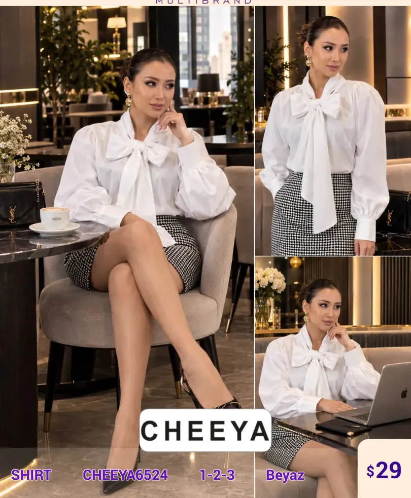 Рубашка CHEEYA (White, модель CHEEYA6524) оптом