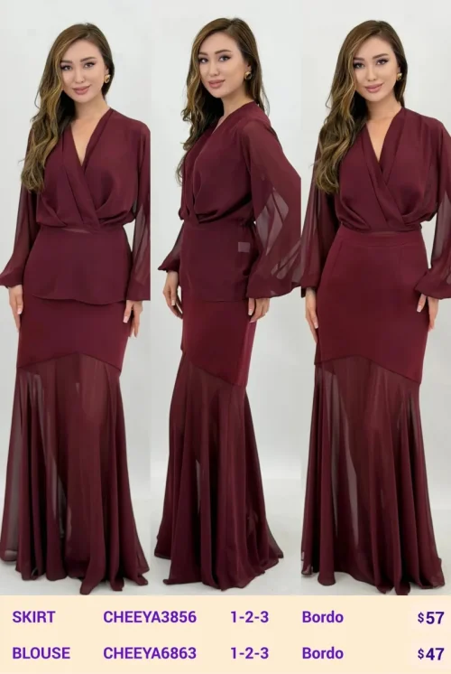 Юбка CHEEYA (Burgundy, модель CHEEYA3856) оптом