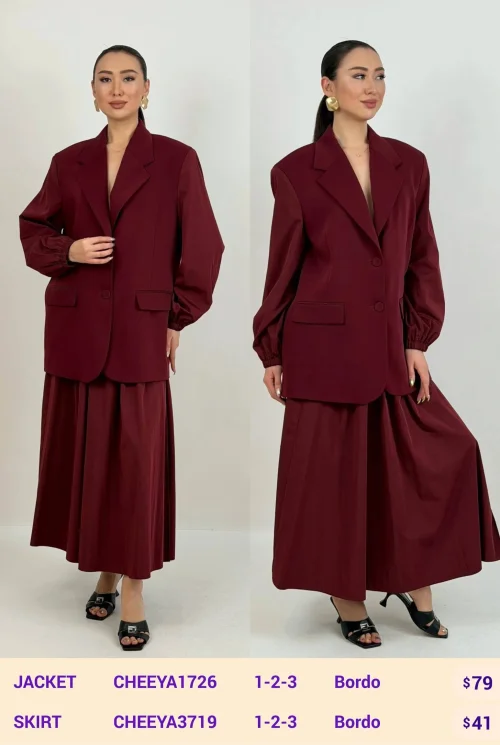 Жакет CHEEYA (Burgundy, модель CHEEYA1726) оптом