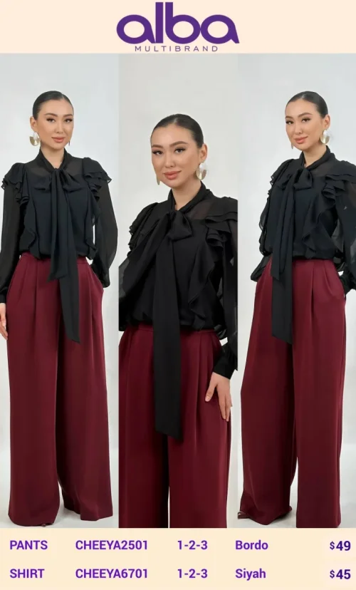 Брюки CHEEYA (Burgundy, модель CHEEYA2501) оптом