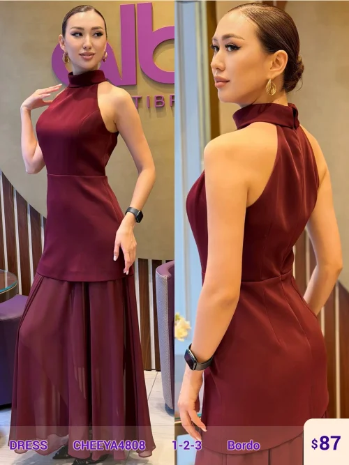 Платье CHEEYA (Burgundy, модель CHEEYA4808) оптом