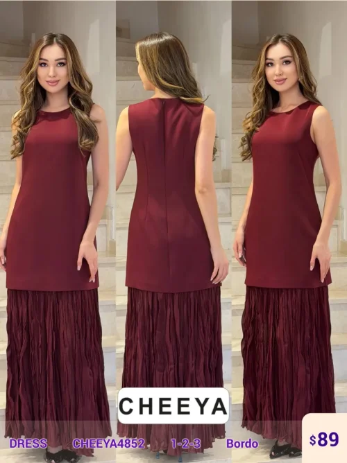 Платье CHEEYA (Burgundy, модель CHEEYA4852) оптом