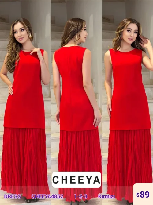Платье CHEEYA (Red, модель CHEEYA4852) оптом