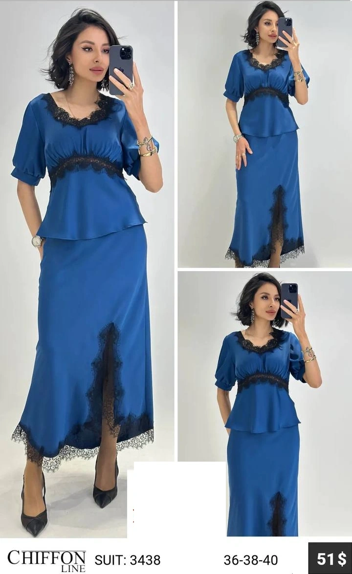 Костюм CHIFFON LINE (Синий, модель 3438) оптом