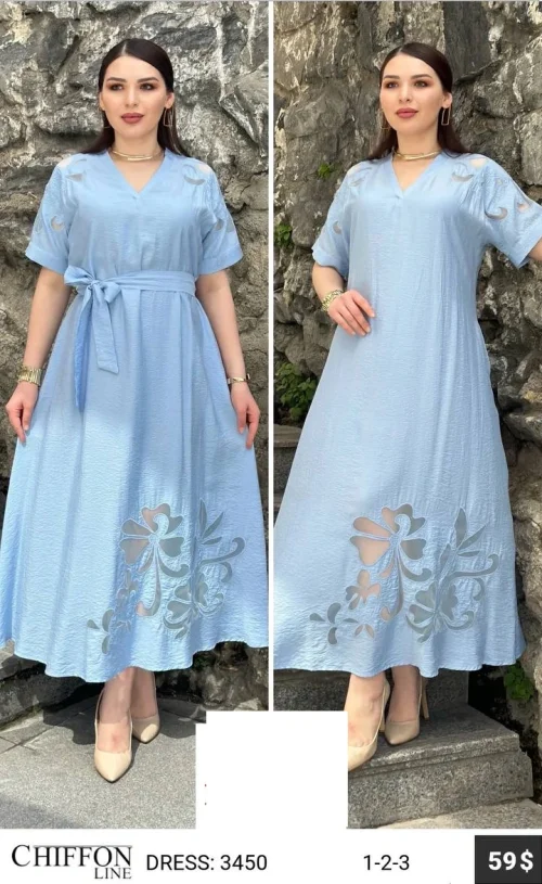 Платье CHIFFON LINE (Синий, модель 3450) оптом