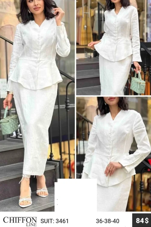 Костюм CHIFFON LINE (Белый, модель 3461) оптом