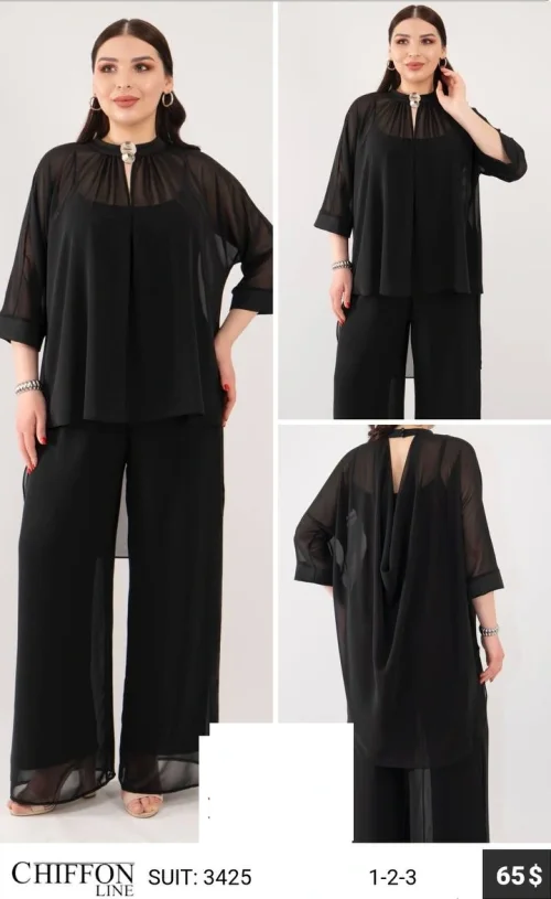Костюм CHIFFON LINE (Черный, модель 3425) оптом