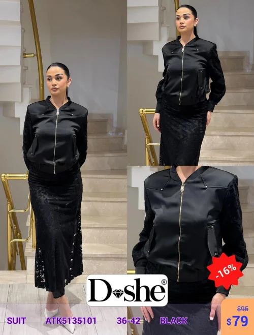 Костюм DİSHE (Черный, модель ATK5135101) оптом