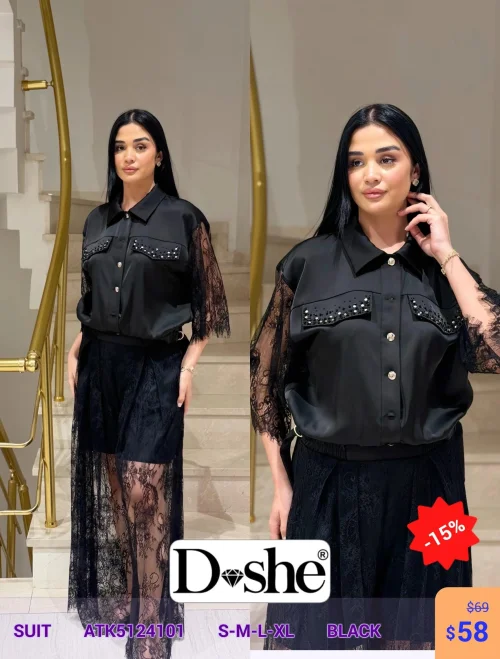 Костюм DİSHE (Черный, модель ATK5124101) оптом