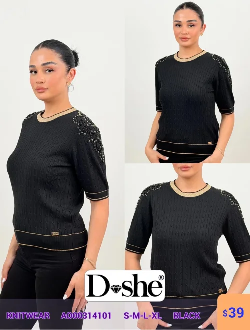 Knitwear DİSHE (Черный, модель A000314101S-) оптом