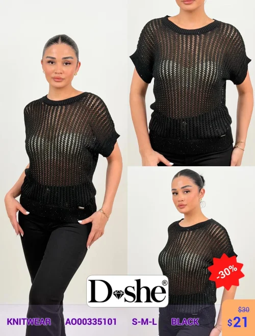 Knitwear DİSHE (Черный, модель A000335101) оптом