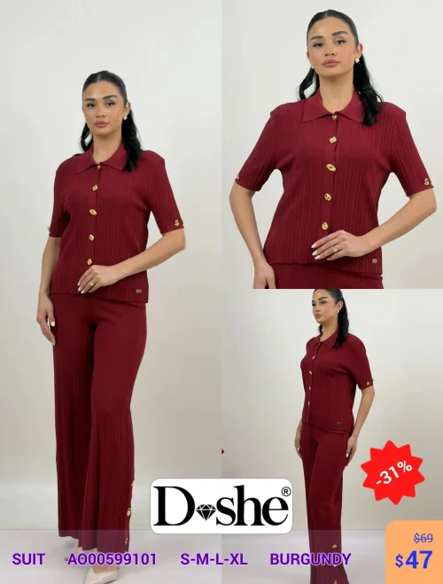 Костюм DİSHE (Бордовый, модель A000599101) оптом