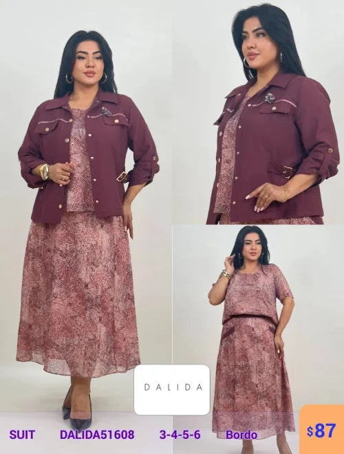 Костюм DALIDA (Бордовый, модель DALIDA51608) оптом