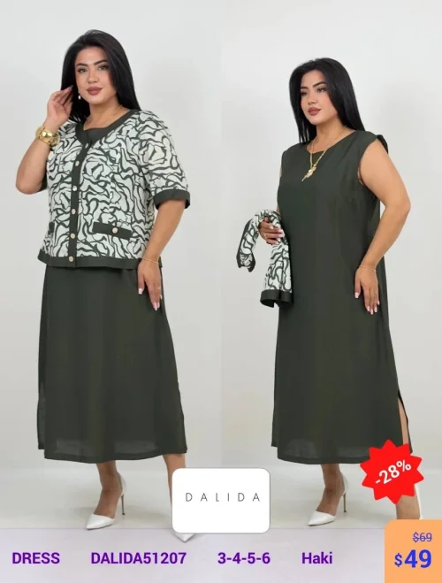 Платье DALIDA (Оливковый, модель DALIDA51207) оптом