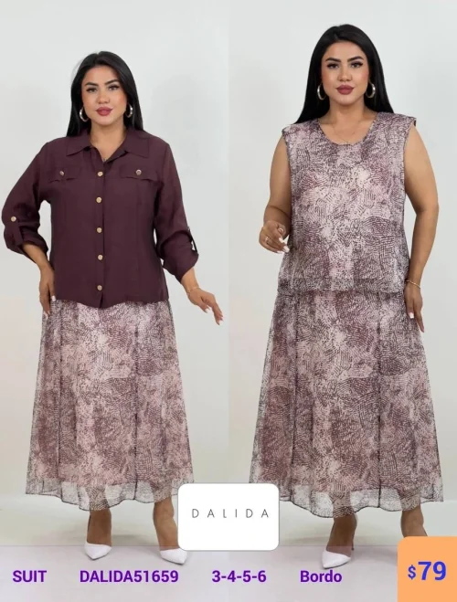 Костюм DALIDA (Бордовый, модель DALIDA51659) оптом