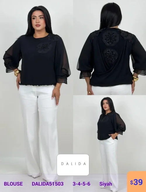 Блузка DALIDA (Черный, модель DALIDA51503) оптом