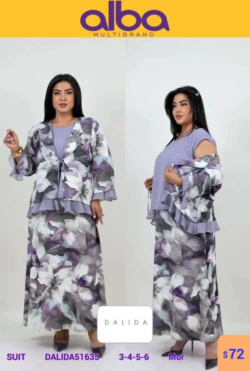 Костюм, DALIDA, Фиолетовый, модель DALIDA51635, женская одежда оптом из Турции, Лалели
