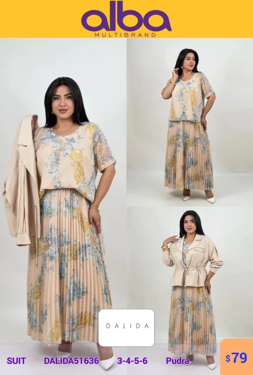 Костюм, DALIDA, Бежевый, модель DALIDA51636, женская одежда оптом из Турции, Лалели