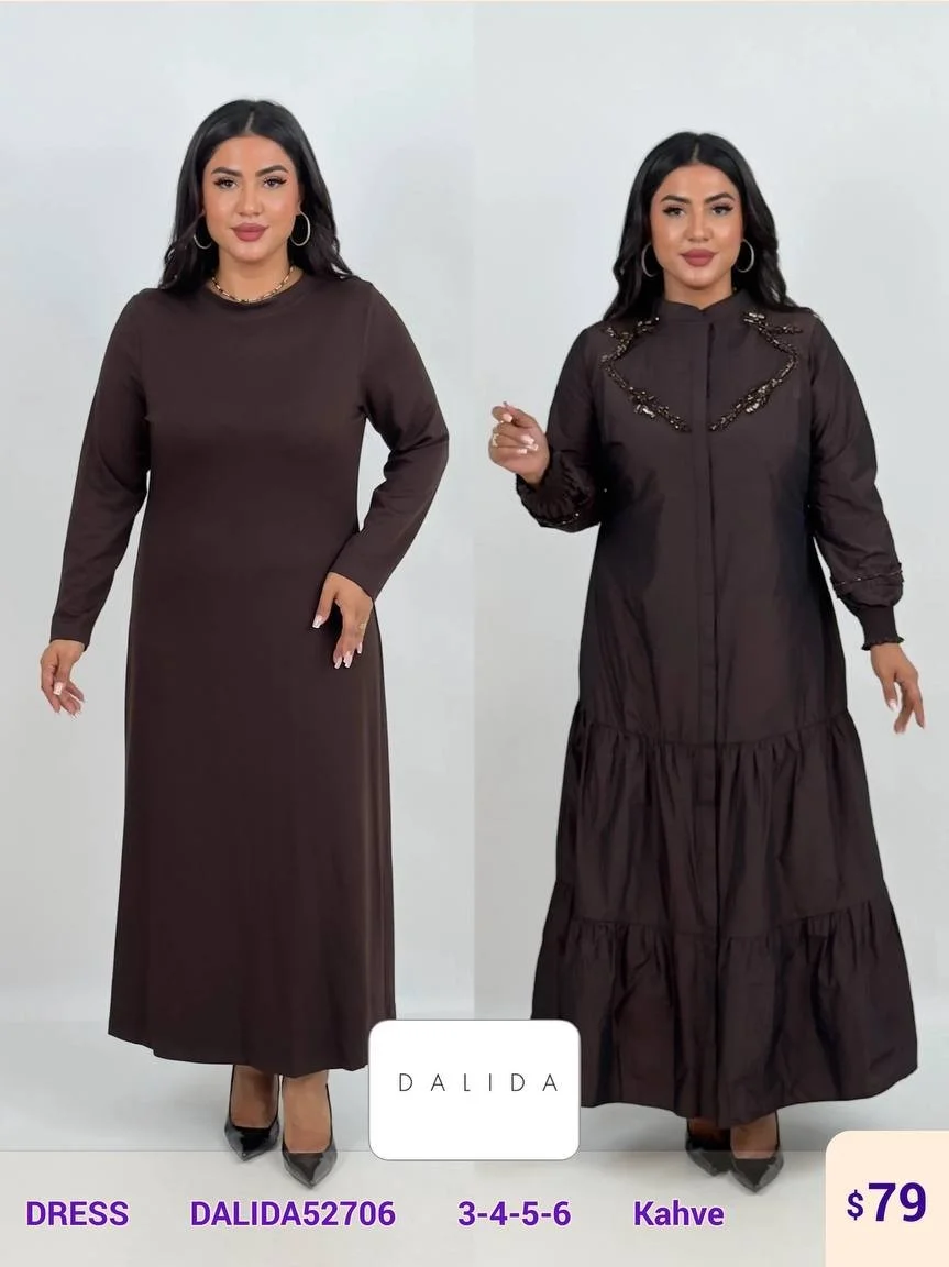Платье DALIDA (Brown, модель DALIDA52706) оптом
