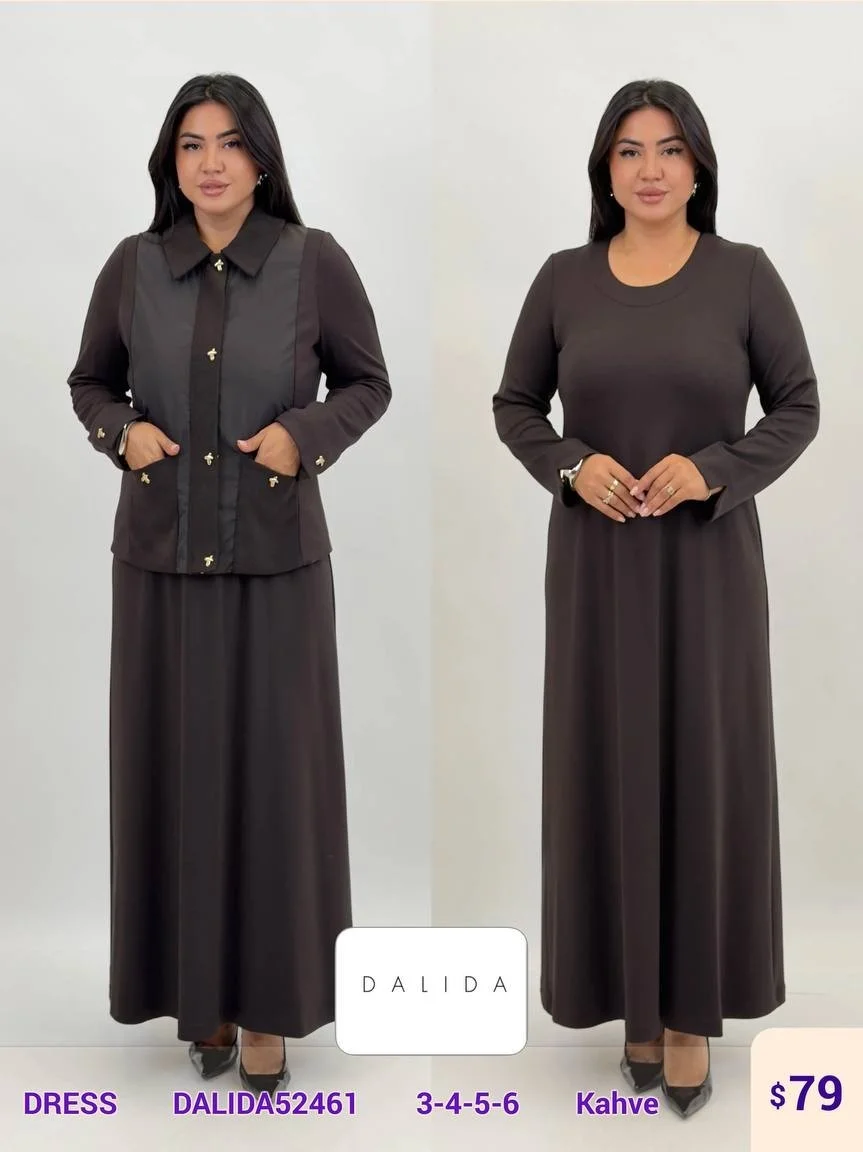Платье DALIDA (Brown, модель DALIDA52461) оптом