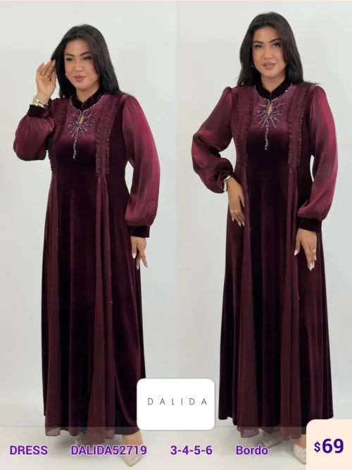 Платье DALIDA (Burgundy, модель DALIDA52719) оптом