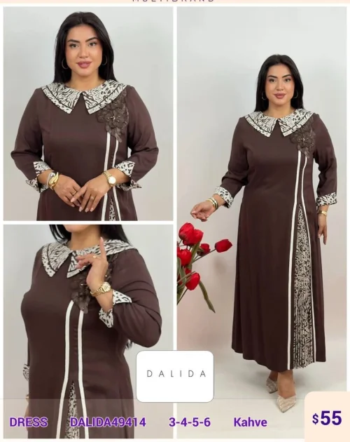 Платье DALIDA (Brown, модель DALIDA49414) оптом
