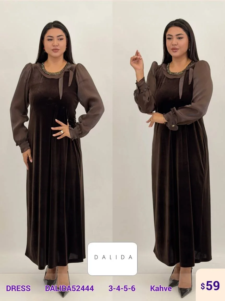 Платье DALIDA (Brown, модель DALIDA52444) оптом