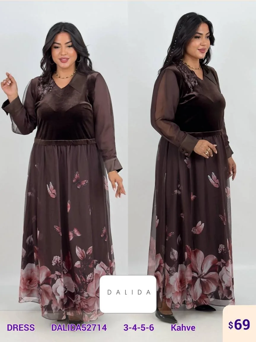 Платье DALIDA (Brown, модель DALIDA52714) оптом