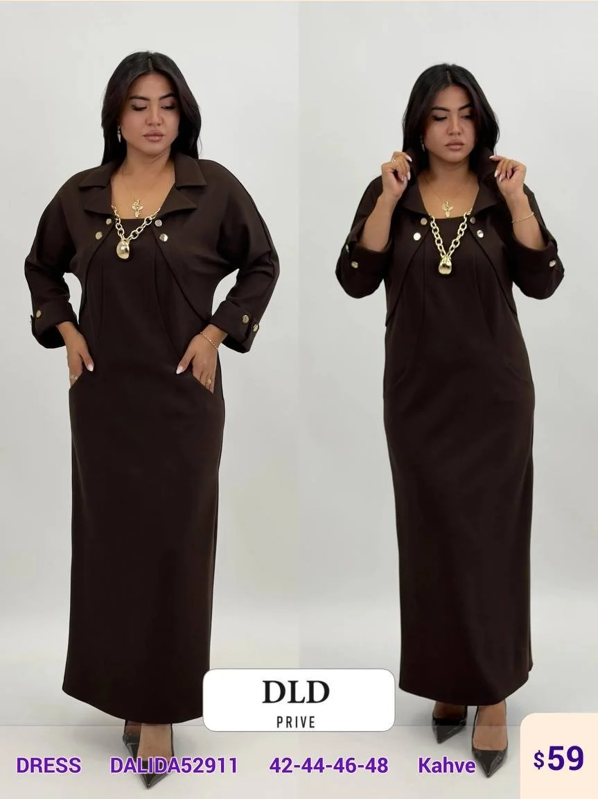 Платье DALIDA (Brown, модель DALIDA52911) оптом