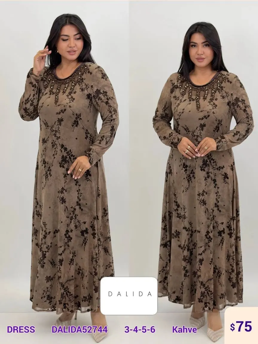 Платье DALIDA (Brown, модель DALIDA52744) оптом