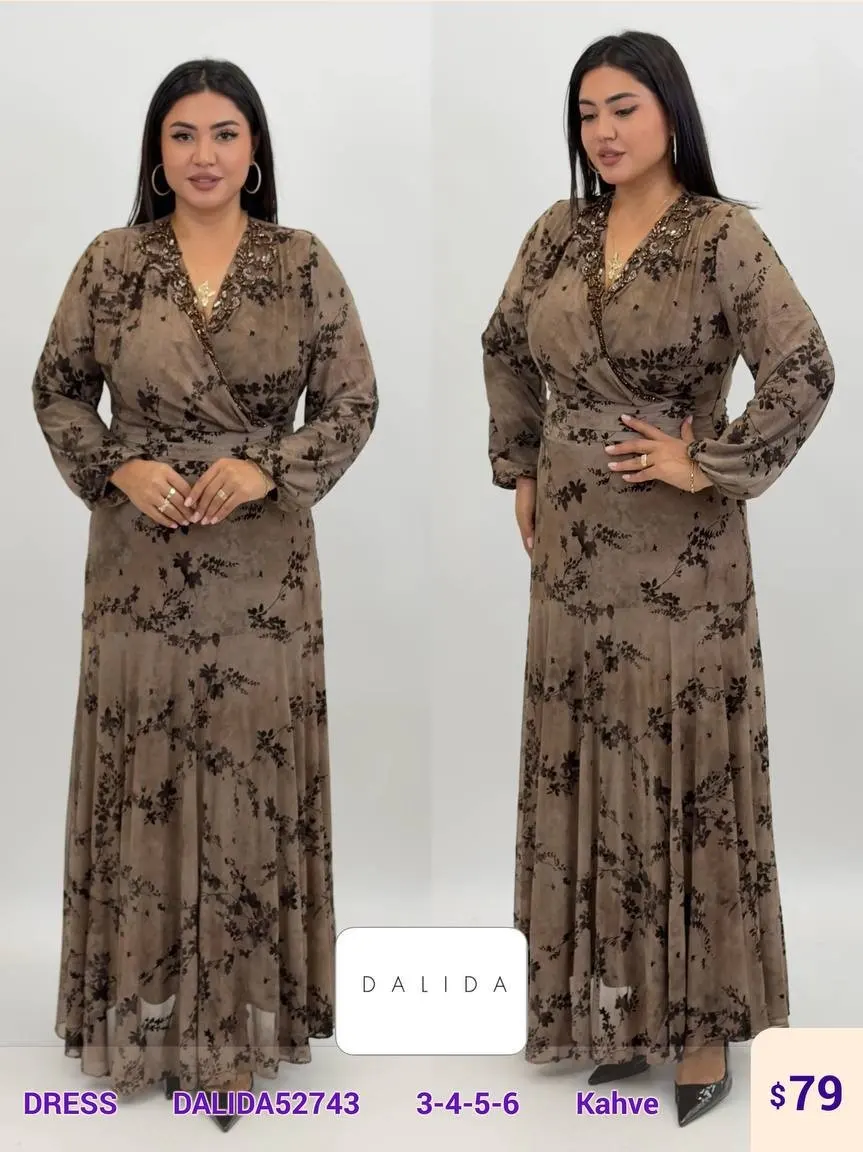 Платье DALIDA (Brown, модель DALIDA52743) оптом