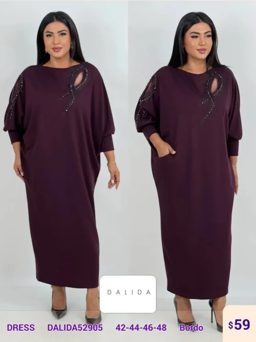 Платье DALIDA (Burgundy, модель DALIDA52905) оптом