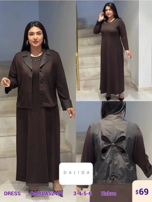 Платье DALIDA (Brown, модель DALIDA52401) оптом