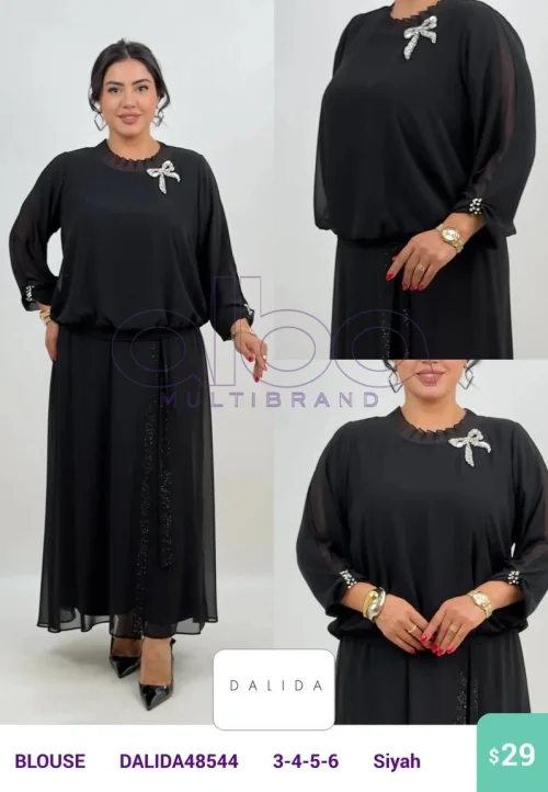 Блузка DALIDA (Black, модель DALIDA48544) оптом