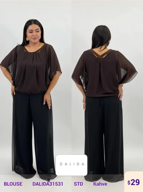 Блузка DALIDA (Brown, модель DALIDA31531) оптом