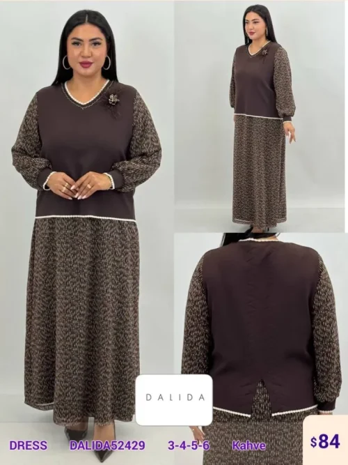 Платье DALIDA (Brown, модель DALIDA52429) оптом