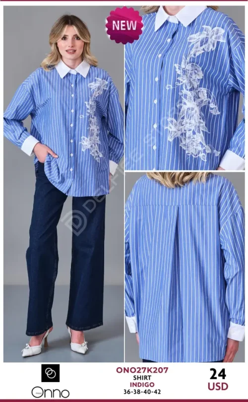 Рубашка DEVATEX (Navy, модель ONO27K207) оптом