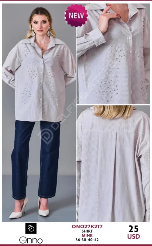 Рубашка DEVATEX (Beige, модель ONO27K217) оптом