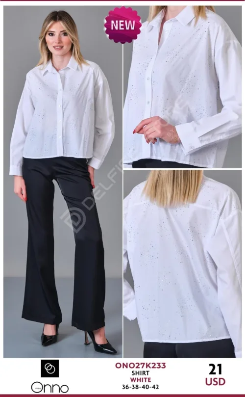 Рубашка DEVATEX (White, модель ONO27K233) оптом