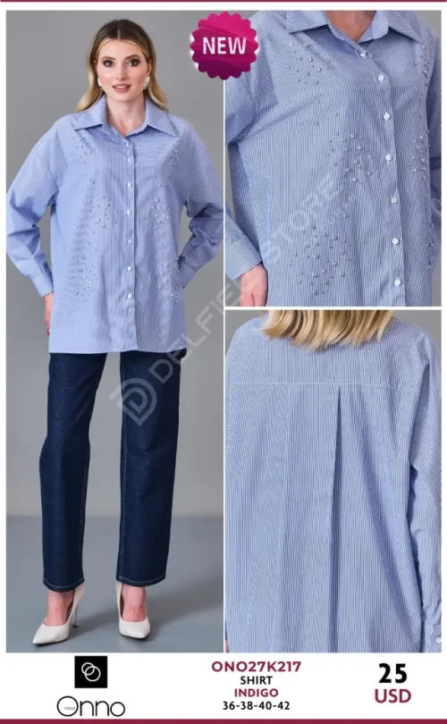 Рубашка DEVATEX (Navy, модель ONO27K217) оптом