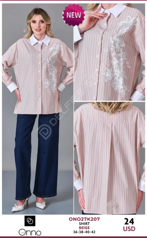 Рубашка DEVATEX (Beige, модель ONO27K207) оптом
